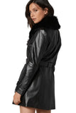 Stella Women's 100% Real Black Leather Coat