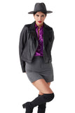 Terra Women's 100% Real Black Leather Classic Jacket