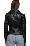 Gisele Bundchen Women's 100% Real Black Leather Jacket