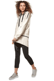 Valeria Women's 100% Real Beige Leather Plus Size Hooded Stylish Jacket