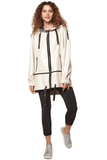 Valeria Women's 100% Real Beige Leather Plus Size Hooded Stylish Jacket