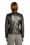 Chessie King Women's 100% Real Black Leather Jacket